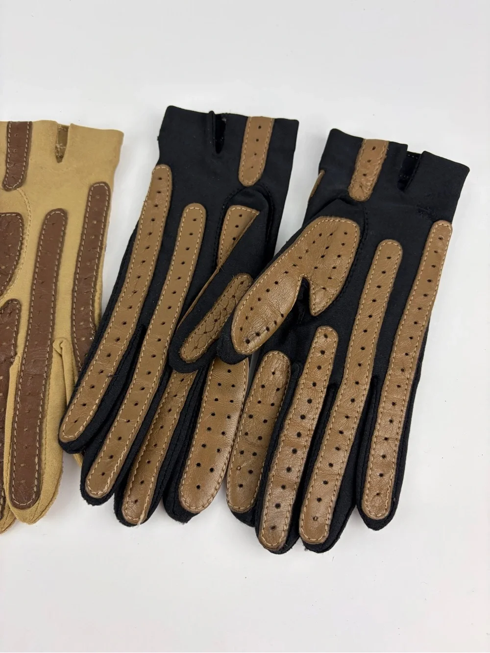 Vintage 70s 80s Isotoner for Hands Beautiful Aris Driving Hand Gloves Set Of Two